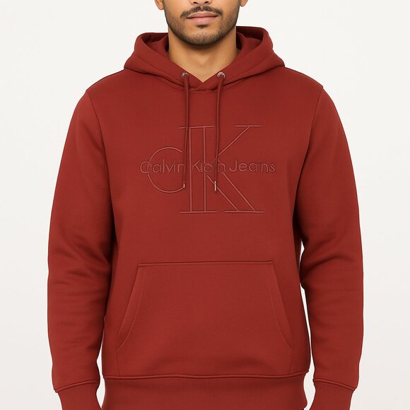 Calvin Klein Men's Monogram Logo Hoodie size: Medium - Picture 1 of 7